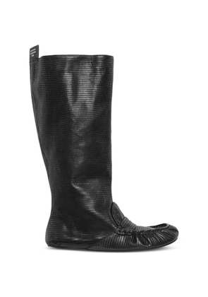 Acne Studios Slouch moccasin detail knee-high boots - Black