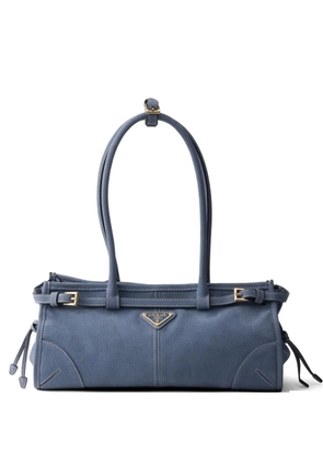 Prada Bonnie medium nubuck leather handbag - Blue