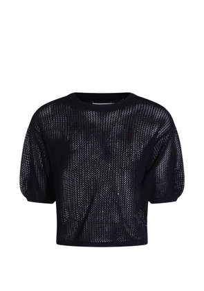 Antonelli pointelle-knit top - Blue