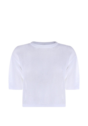 Antonelli pointelle-knit T-shirt - White