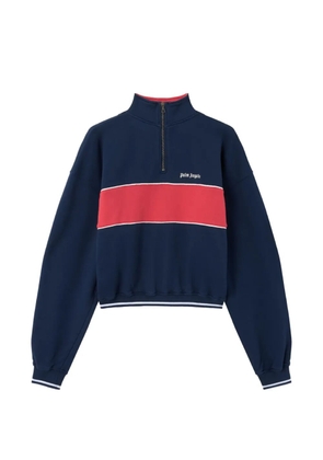 Palm Angels Classic logo half-zip sweatshirt - Blue