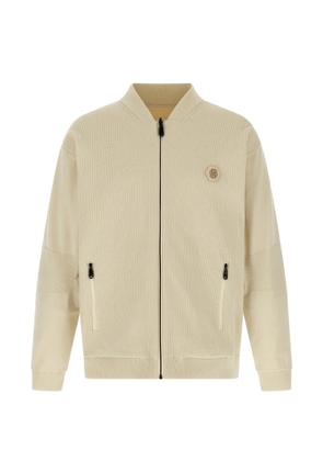 BOSS Future ribbed zip-up bomber jacket - Neutrals