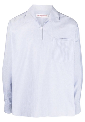 Orlebar Brown Thwaites striped long-sleeved shirt - Blue