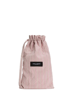 Dolce & Gabbana striped froissé crossbody bag - Pink