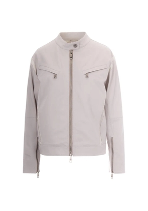 Patrizia Pepe zipped leather jacket - Neutrals