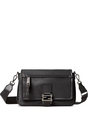 FENDI Flux leather messenger bag - Black