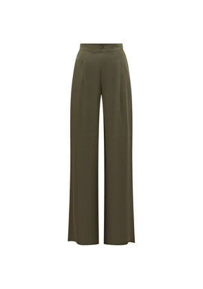 Max Mara Msecono high-waisted wool trousers - Green