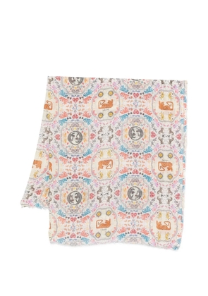 Faliero Sarti Poly printed scarf - Neutrals