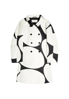 DRIES VAN NOTEN double-breasted printed coat - Black