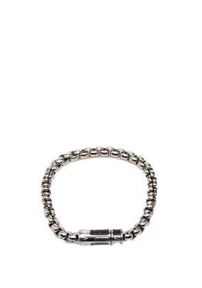 Louis Vuitton Pre-Owned 2020 Silver Plated Monogram Eclipse Chain Bracelet costume bracelet - Black