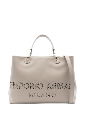 Emporio Armani logo tote bag - Neutrals