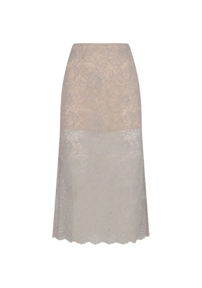 ROTATE BIRGER CHRISTENSEN lace mdi skirt - Grey