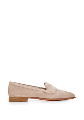 Santoni stitch-detail loafers - Neutrals