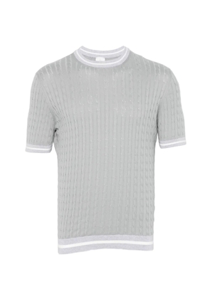 Eleventy round-neck cable-knit top - Grey