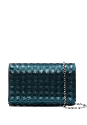 René Caovilla rhinestone-embellished clutch bag - Blue