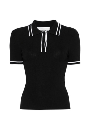 Iceberg stripe knit polo top - Black