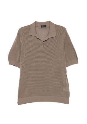 Tagliatore Finday open-knit T-shirt - Brown