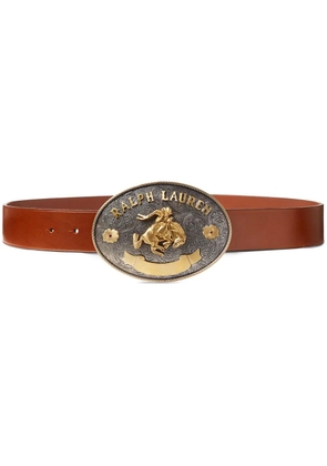 Ralph Lauren Collection Rodeo-buckle leather belt - Brown