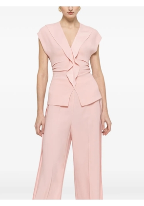 NISSA ruffled crepe top - Pink