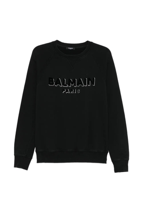 Balmain Pre-Owned logo-print crew-neck sweatshirt - Black