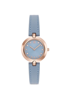 Furla logo-embellishment 34mm watch - Blue
