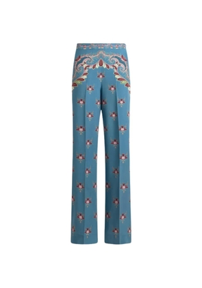 ETRO floral paisley trousers - Blue