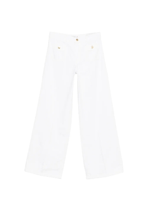 Tommy Hilfiger button-embellished denim trousers - White