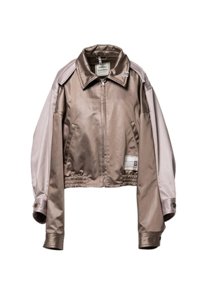 Maison MIHARA YASUHIRO colourblock zip jacket - Brown
