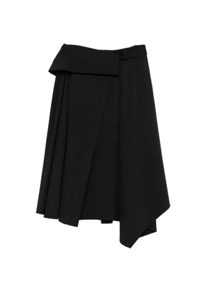 Juun.J asymmetric midi skirt - Black