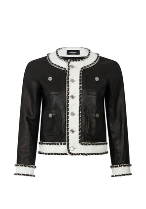 DSQUARED2 button-up leather jacket - Black