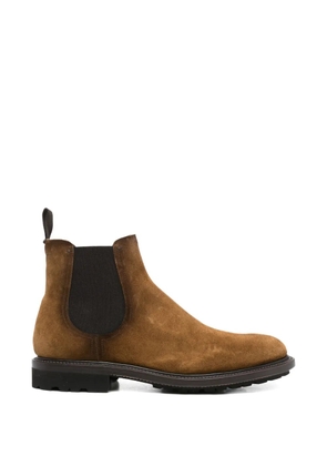 Fabi elasticised leather boots - Brown