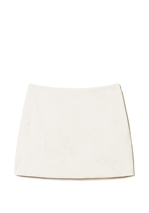 TWINSET embroidered mini skirt - White