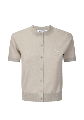 Maison Kitsuné baby fox short-sleeve cardigan - Neutrals