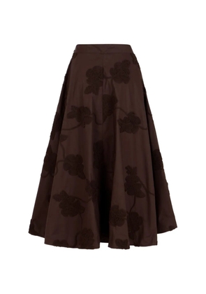 ROTATE BIRGER CHRISTENSEN floral-pattern skirt - Brown