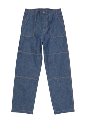 Acne Studios belted wide-leg trousers - Blue