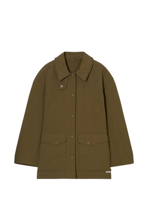 Closed quilted pockets jacket - Green