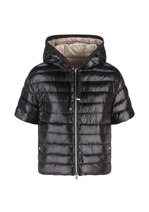 Herno reversible hooded short-sleeves jacket - Black