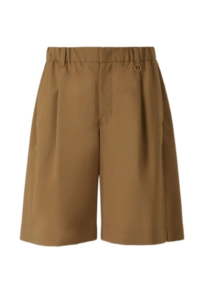 Laminar elastic waist bermuda shorts - Brown