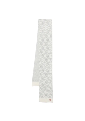 Casablanca patterned scarf - White