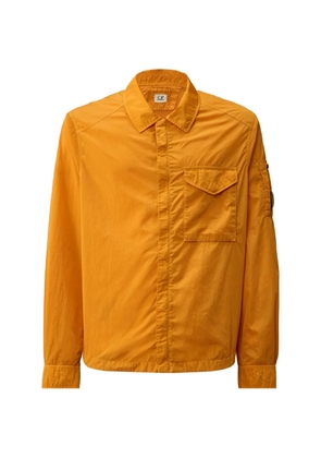 C.P. Company logo-patch overshirt - Orange
