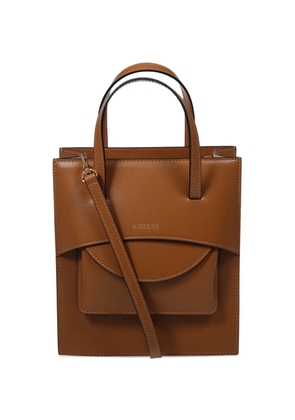 HIDESINS flap leather tote bag - Brown