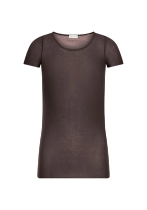 Roberto Collina ribbed cotton T-shirt - Brown