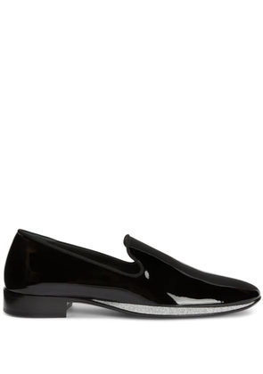 Giuseppe Zanotti Flash high-shine leather loafers - Black