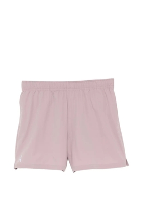 On logo-printed shorts - Pink