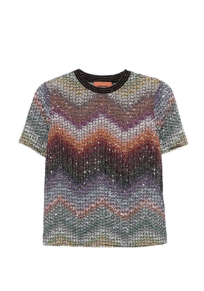 Missoni chevron embellished T-shirt - Orange