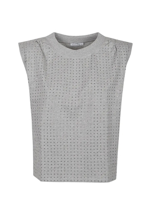 Patrizia Pepe stud-embellished top - Grey