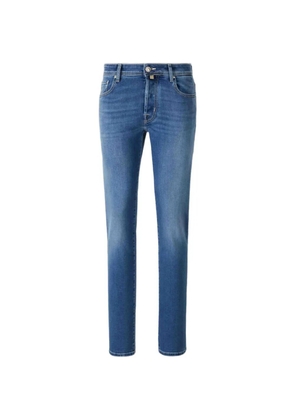 Jacob Cohën logo-patch jeans - Blue