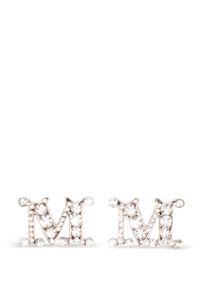 Max Mara embellished M-letter earrings - Pink