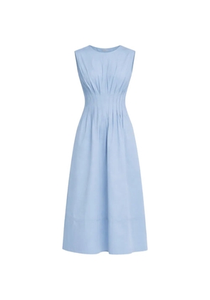 Semicouture gathered-detail midi dress - Blue