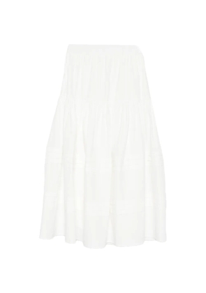JcSophie Luxor elasticated tiered maxi skirt - White